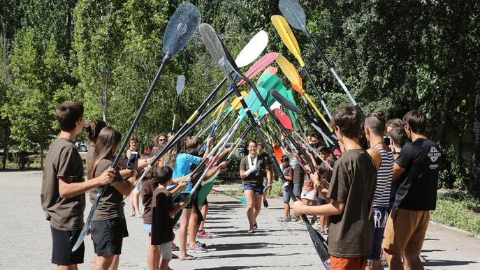 Homenatge a Ponts a la campiona d'eslàlom Laia Sorribes