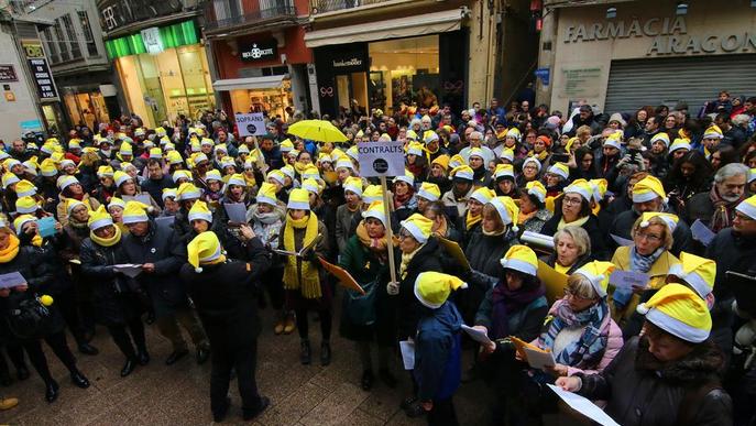 Nadales per reclamar la llibertat de Forn, Junqueras i els Jordis a tot Catalunya