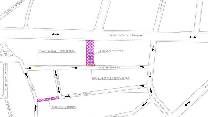 Mollerussa canvia el sentit de 3 carrers per “allunyar” el trànsit del centre