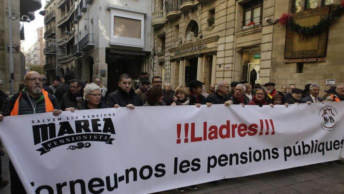 Pensionistes lleidatans, en peu de guerra per “pagues dignes”