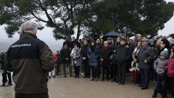 Homenatge als dos rurals tirotejats per un caçador a Aspa fa dos anys