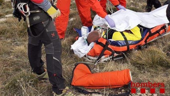 Greu després d'un accident de parapent a Vilanova de Meià