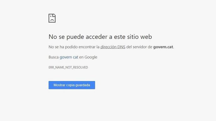 Desactivades les pàgines web Govern.cat i President.cat