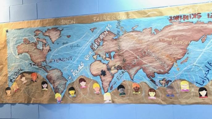 L'escola de Bell-lloc d'Urgell guanya un concurs de murals sobre la diversitat cultural
