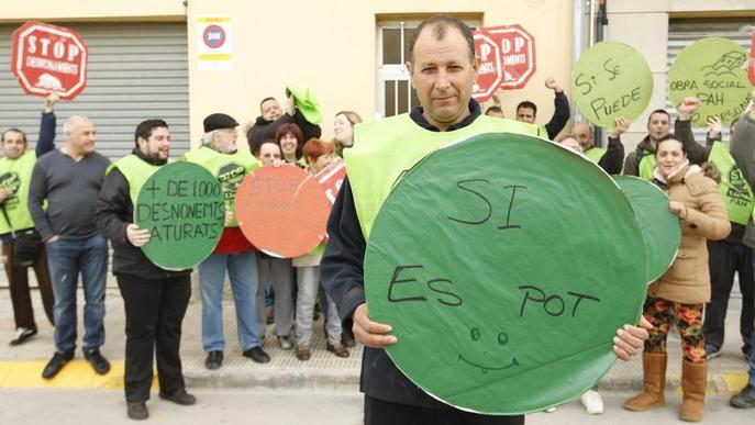 La PAH frena el desnonament d'una dona a Lleida, el tercer que suspèn aquest any