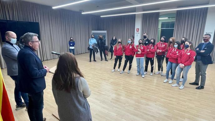 La Diputació de Lleida rep l'equip femení de l'Hoquei Club Alpicat