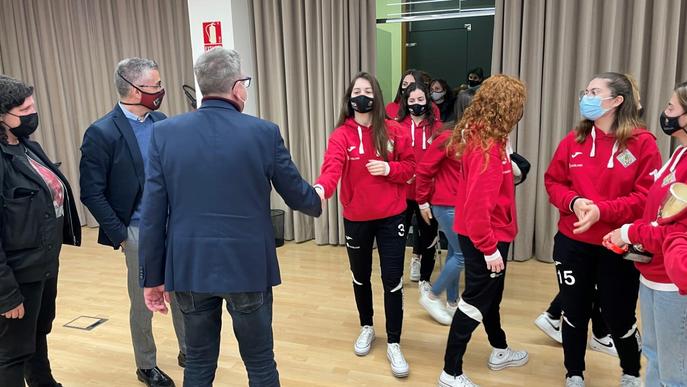 La Diputació de Lleida rep l'equip femení de l'Hoquei Club Alpicat