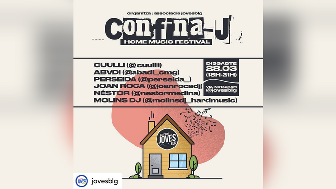 Joves de Balaguer estrenen el festival Confina-J amb tres hores de música per Instagram