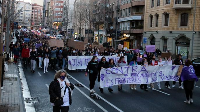 ⏯️ Lleida surt al carrer per reivindicar el 8-M i reclamar la igualtat efectiva entre dones i homes