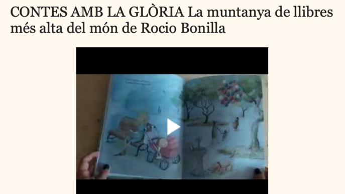Llibre de Rocio Bonilla en 'Contes amb la Glòria' 