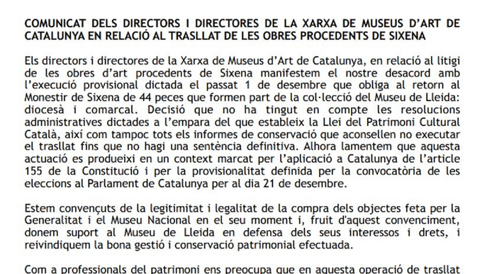Museus catalans, units per Sixena