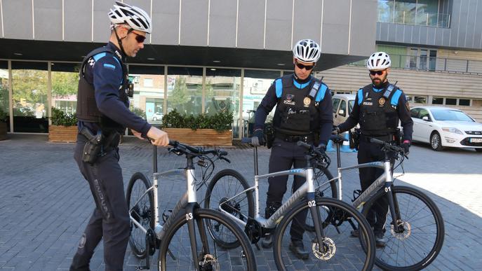 La Unitat Ciclista de la Guàrdia Urbana de Lleida incorpora sis bicicletes elèctriques