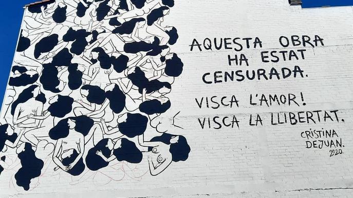 ⏯️ Denuncien la "censura" d'un mural a Torrefarrera