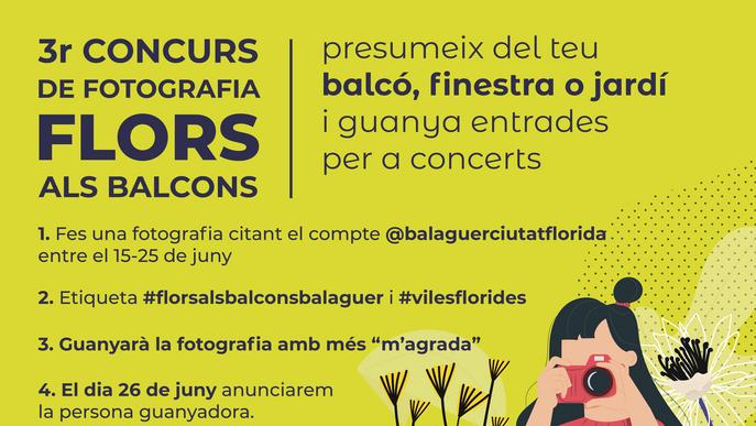 Balaguer organitza el 3r Concurs Flors als Balcons