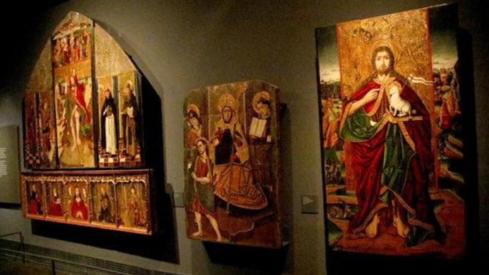 Algunes de les peces de la Franja exposades al Museu de Lleida, que el jutge ordena tornar a les parròquies de Basbastre-Montsó