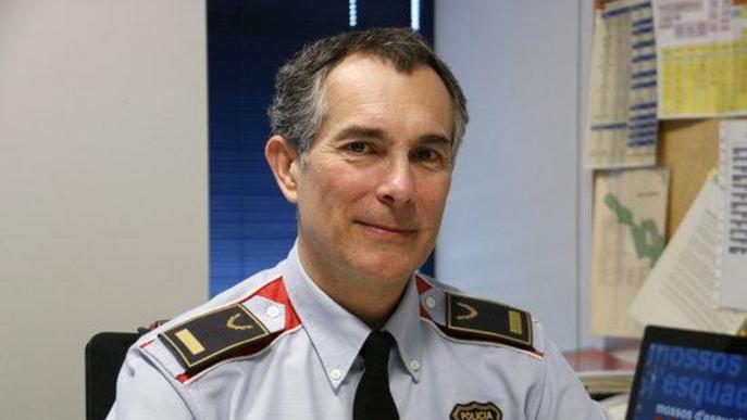 Inspector Xavier Ribelles, cap de l'Àrea Bàsica Policial del Segrià, a la comissaria de Lleida