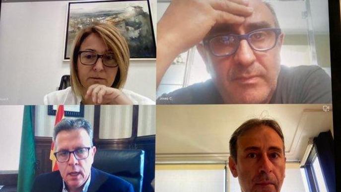 Captura de pantalla de la reunió del Consell d’Administració del Patronat de Turisme de la Diputació de Lleida