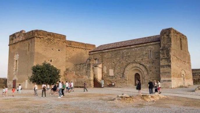 Pla general del Castell dels Templers de Gardeny de Lleida, amb alguns dels visitants que han visitat l'equipament durant les Jornades Europees de Patrimoni