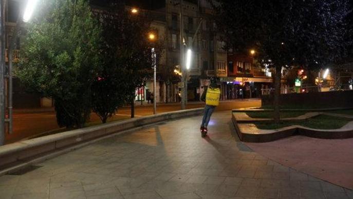 ⏯️ Els carrers de Lleida, pràcticament buits en la primera nit de toc de queda