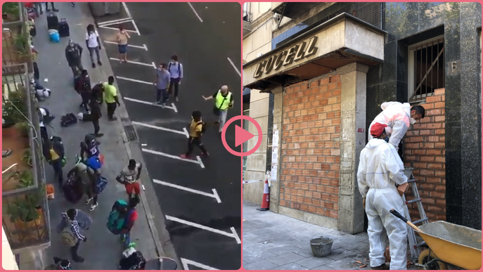⏯️ Desallotgen temporers que ocupaven un edifici a Rambla Ferran a Lleida