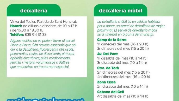 La deixalleria mòbil de Solsona entrarà en funcionament aquesta setmana