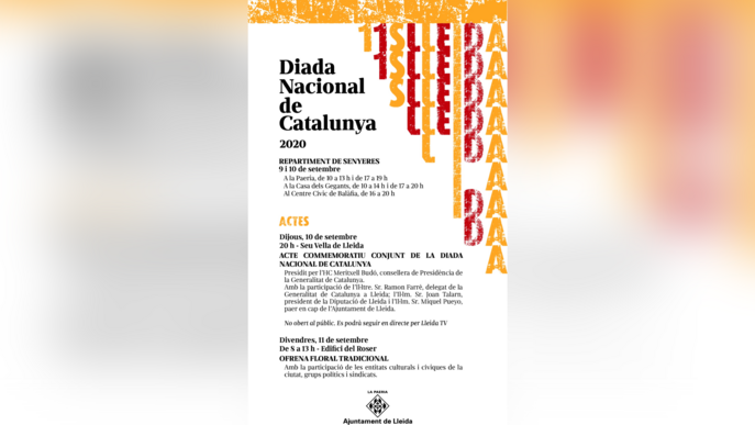Comença el repartiment de senyeres a Lleida per celebrar la Diada Nacional de Catalunya