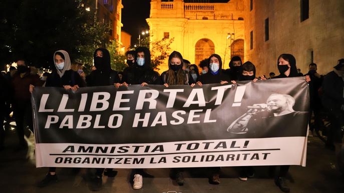 ⏯️ Més de 2.000 persones protesten a Lleida contra l'empresonament de Hasel