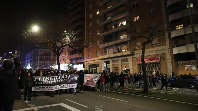 ⏯️ Més de 400 persones tornen a sortir als carrers de Lleida contra l'empresonament de Hasel