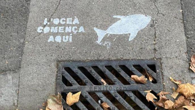 Diverses clavegueres de Lleida desperten amb el missatge “L'oceà comença aquí"