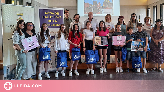 Tres alumnes de primària guanyen el concurs de cartells antitabac de la Noguera