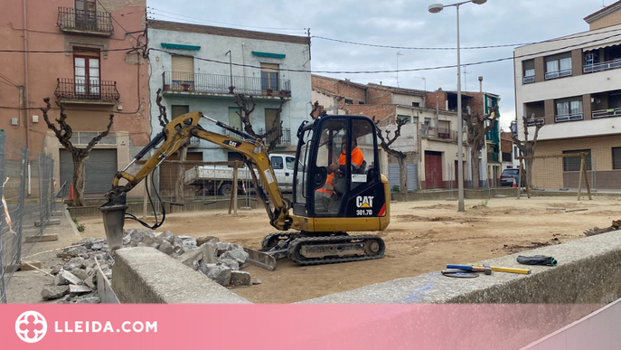 Arrenquen els treballs de renovació i millora de l'accessibilitat a la plaça 2 de març d'Almacelles