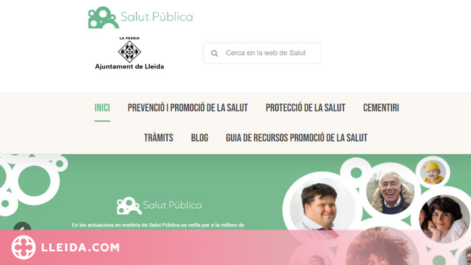 La Regidoria de Salut Pública de la Paeria renova la imatge de la pàgina web