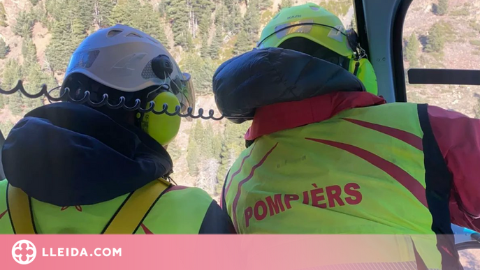 Els Pompièrs d'Aran rescaten una persona al barranc de la Ribera d'Aiguamòg