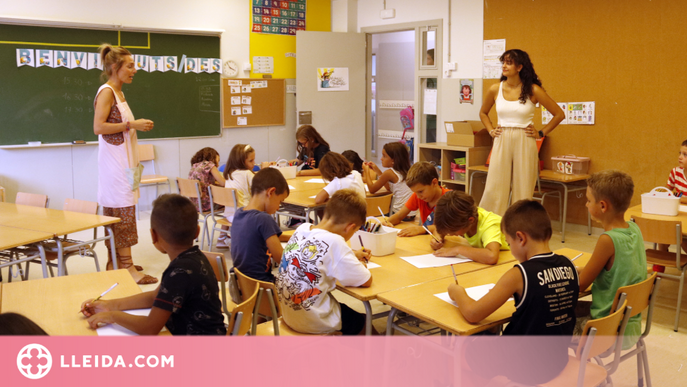 ⏯️ Un 60% dels alumnes d'una escola de Lleida s'acullen a l'hora de lleure el primer dia de classe