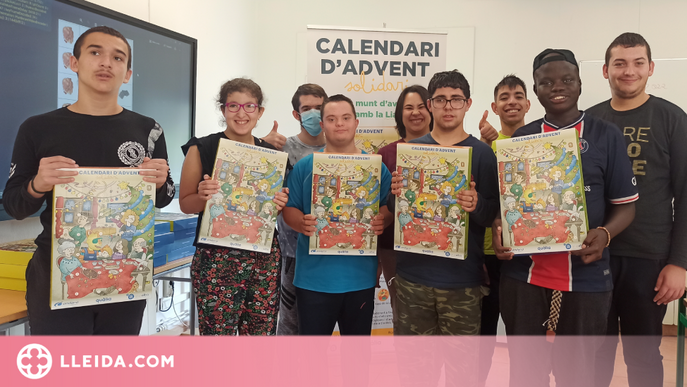 Estudiants de l'Escola Alba de Tàrrega presenten el nou Calendari d'Advent Solidari