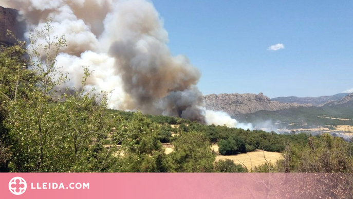 Extingit l'incendi de Peramola, que ha cremat 123 hectàrees de superfície