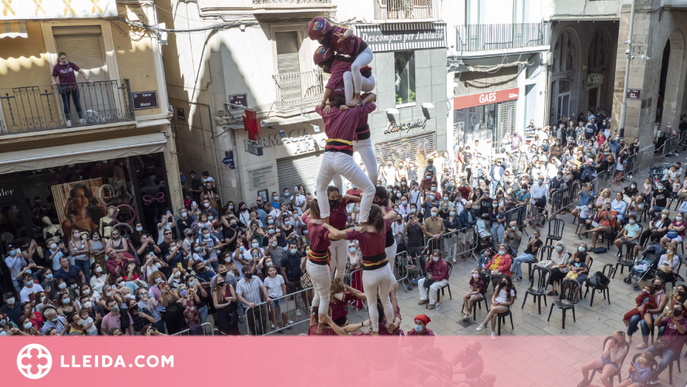 Els castellers de Lleida es tornen a enlairar per les Festes de la Tardor