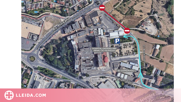 ℹ️ Canvis de circulació per accedir al pàrquing de l'Arnau de Vilanova