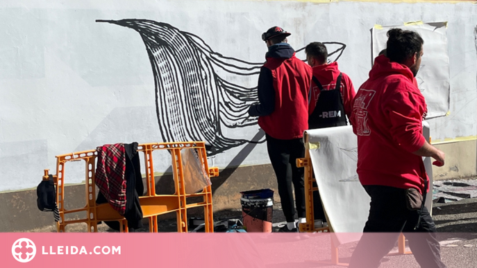 Col·lectius vulnerables pinten la felicitat a les parets de la Universitat de Lleida