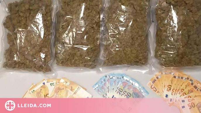 Dos detinguts al Pla d'Urgell per portar dos quilos de marihuana al maleter