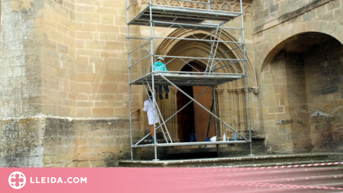 El Monestir de les Avellanes inicia la restauració de la porta gòtica de l'església