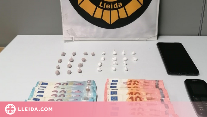 Detingut per portar una bossa amb el que seria cocaïna i heroïna  Lleida	