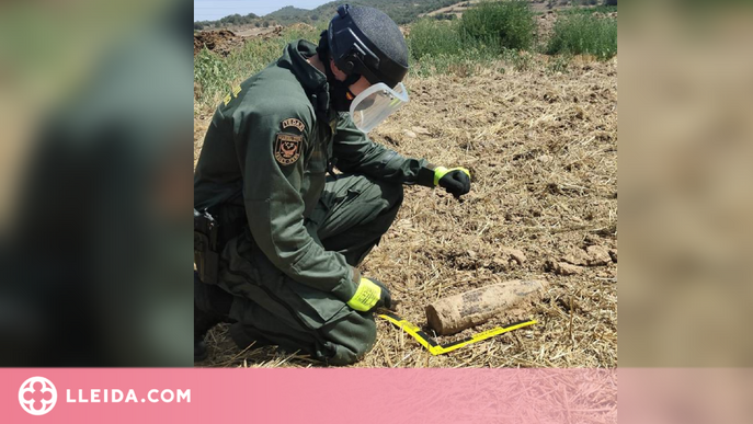 Destrueixen un projectil d'artilleria de la Guerra Civil trobat a  Artesa de Segre