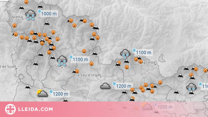 ⏯️ Avís per vent a la meitat oest de Catalunya i precipitacions als Pirineus