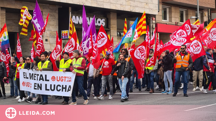 ⏯️ El sector del metall de Lleida es concentra per denunciar les seves condicions laborals