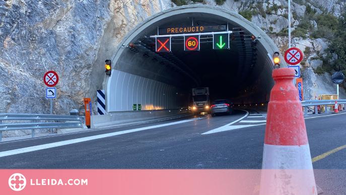 Tallen temporalment el trànsit d'un túnel de la C-14 a l'Alt Urgell per una incidència