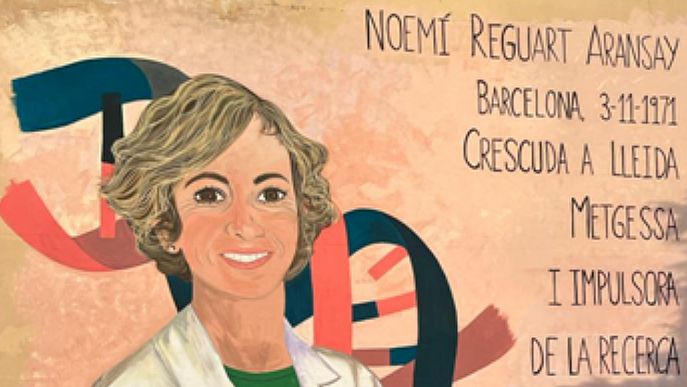 Tres murals de científiques catalanes en tres centres educatius de la demarcació de Lleida