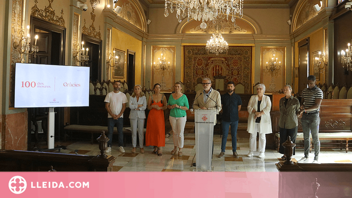 Begoña Iglesias i Carme Valls, alcaldesses accidentals de Lleida aquest l'agost