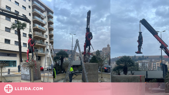 Balaguer retira l'escultura de Gaspar de Portolà a causa d'un acte vandàlic