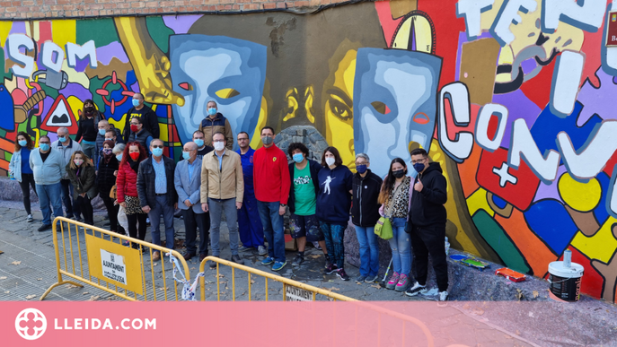 Mollerussa estrena un mural inclusiu pel Dia de la Salut Mental